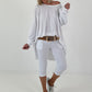 Oversized Shirt mit Rückenprint - weiss