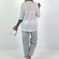 T-shirt with half sleeves - white