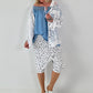 Leichte Jeans Carmen Tunika - denim hellblau