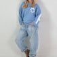 Sweatshirt model "Happiness" - blue