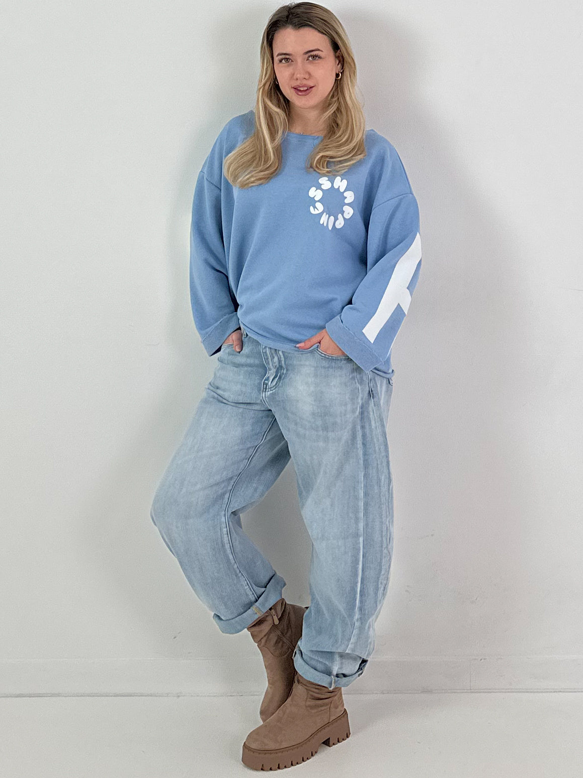 Sweatshirt model "Happiness" - blue