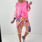 Tunika mit integrierten Top - neonpink