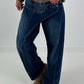 Wide Leg Layer Jeans - denim