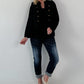 Leichte Jacke im Military Look - schwarz