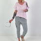 Linen Shirt with Cut-Out - Pink