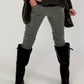 Vegane Lederhose mit Patch - oliv