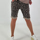 Kurze Hose im Leo Look- taupe