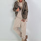 2 in 1 Jacke mit Leo-Print - taupe
