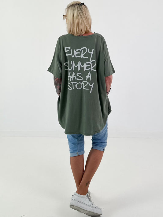 Oversized Shirt Summer - khaki