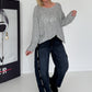 Pullover Blessed - grau