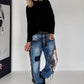 Jogg-Jeans im Used Look Woman & Pearl - denim-Schwarz