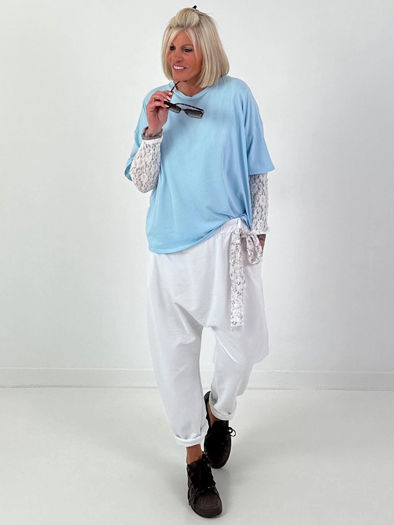 Crew Neck T-Shirt - light blue