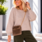 Kuschelig kastiger Pullover - taupe