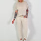 Linen T-shirt - beige