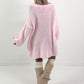 Long pullover/dress model "Soft Aura" - baby pink