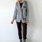 Blazer mit Statement Patch - grau