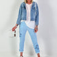 Hooded denim jacket