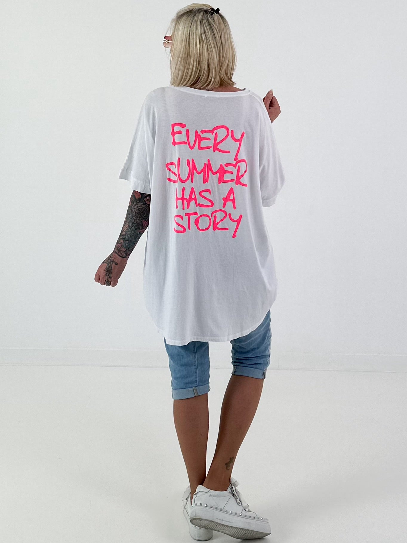 Oversized Shirt Summer - white