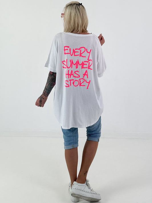 Oversized Shirt Summer - weiss