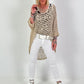 Oversized Häkelpulli - beige