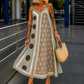 Luftiges Sommerkleid mit Print - oliv - mehrfarbig