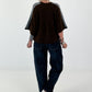 Pullover mit halbem Arm - mokka