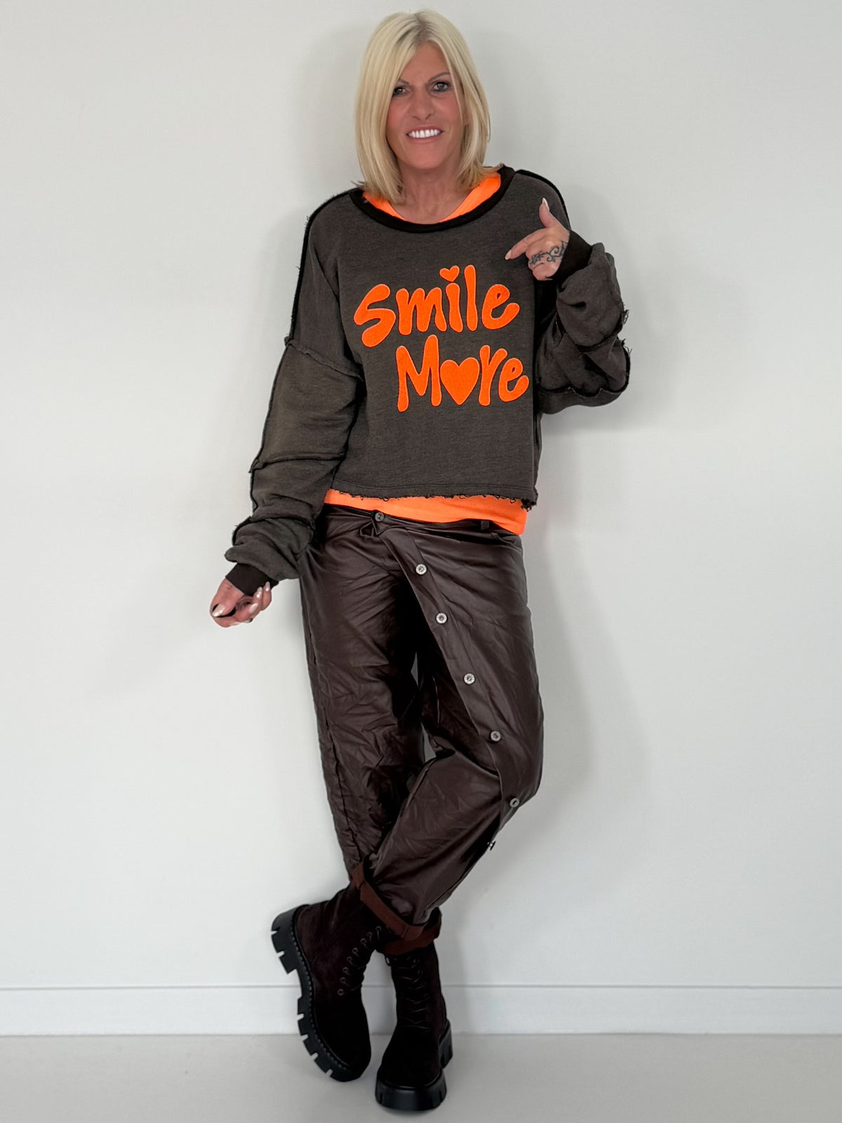 Sweater Smile More - mokka