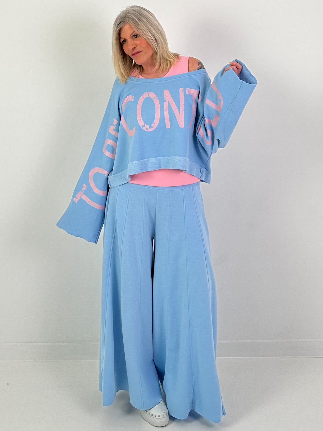 Palazzo-Hose - hellblau