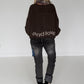 Sweater Peace & Love - mokka