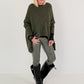 Vegane Lederhose mit Patch - oliv