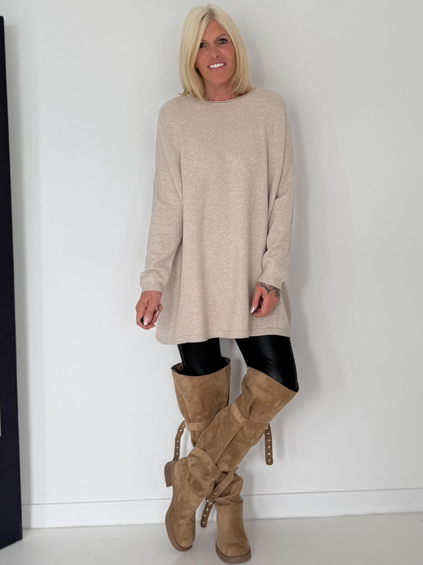 Longpullover - beige