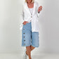 Lichte blazer met kleppen - wit
