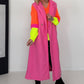 Pullover mit V-Ausschnitt - neonorange-mehrfarbig