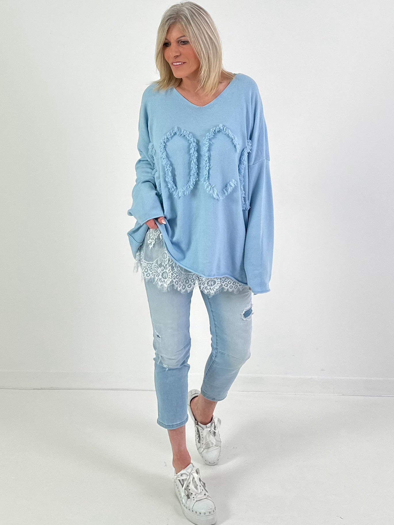 Trui model "Coco" - lichtblauw