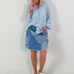 Strukturierte Bluse - hellblau