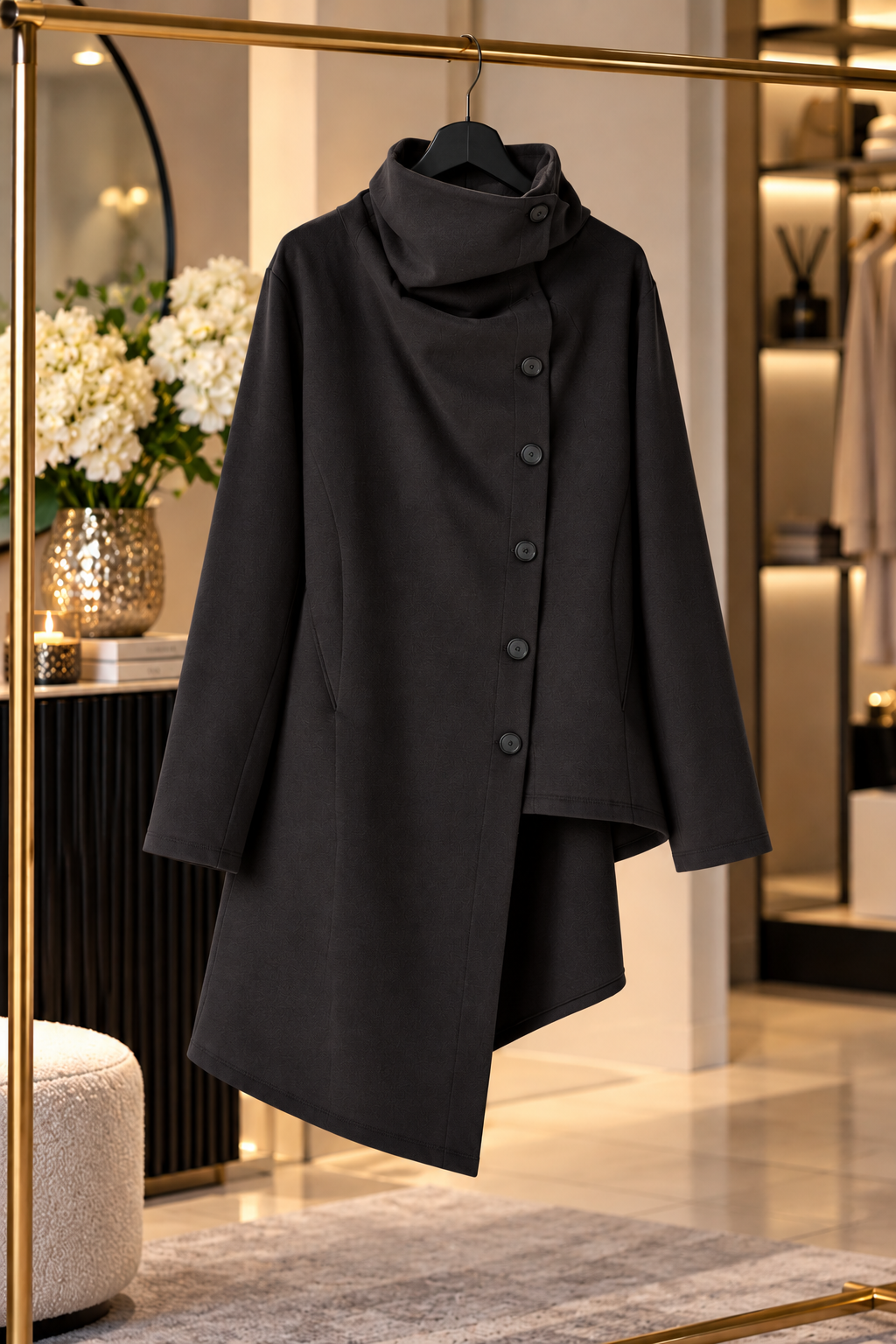 Stylischer asymmetrischer Blazer - schwarz