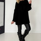 Rippstrickpullover - schwarz