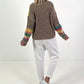 Pullover Modell "Rainbow Dream Knit" - taupe