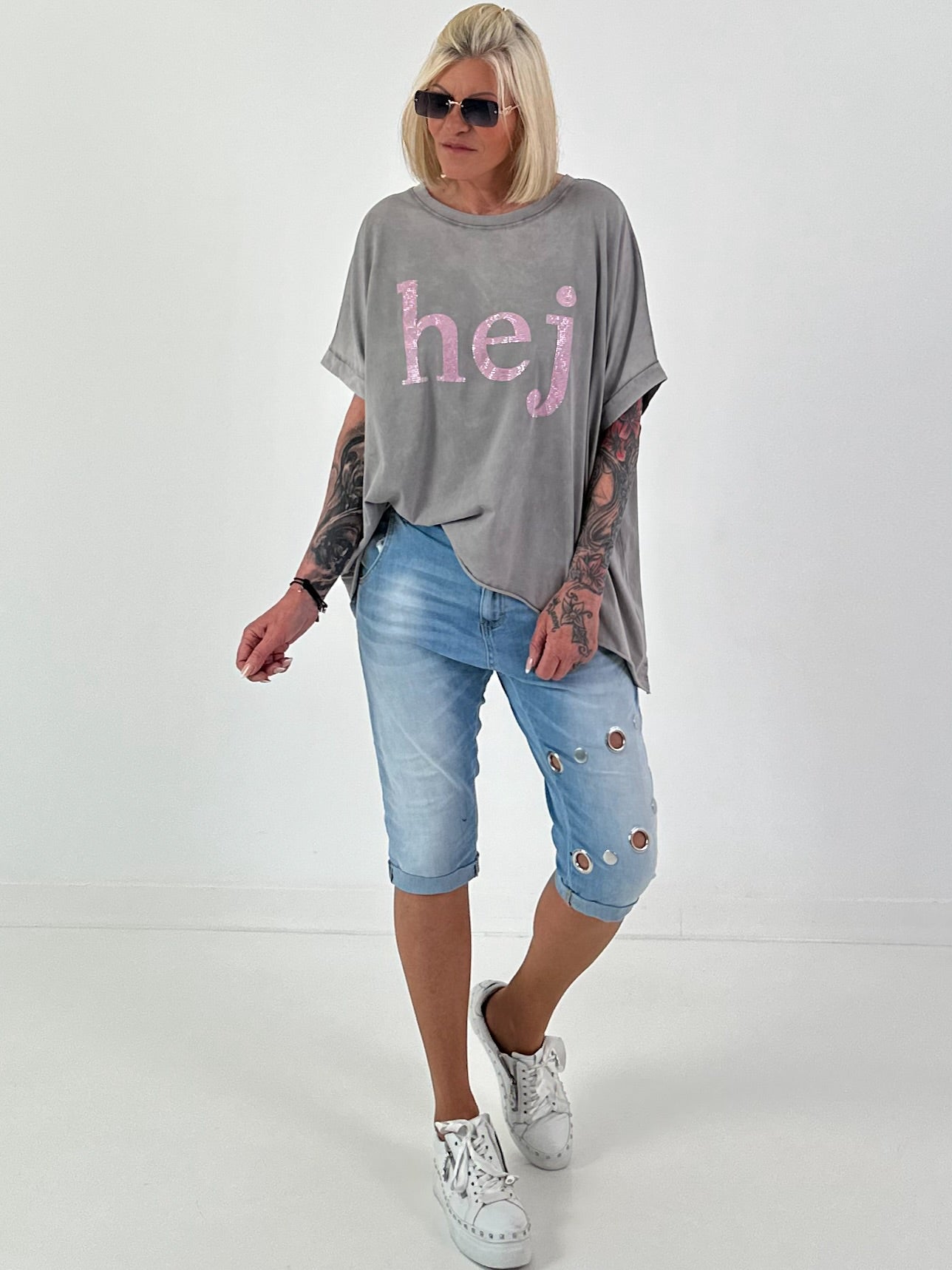 T-Shirt Hej - grey