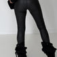 Lederleggings - schwarz