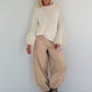 Kuschliger Pullover mit Fransen-Details - creme