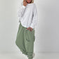 Shirt with gathering details - white