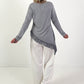 Feinstrick Pullover Modell "Velvet Ease" - grau