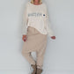 Sweater Whatever mit Strass-Details - beige