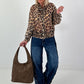 Blouse jacket with leopard print - leopard - multicolored