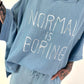 Oversized Hooded Denim Shirt - Light Blue