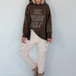 Oversized Hoodie Be Yourself - mokka