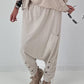 Haremhose mit Knopfdetails - beige