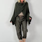 Poncho sweater model "Soul Warmer" - olive