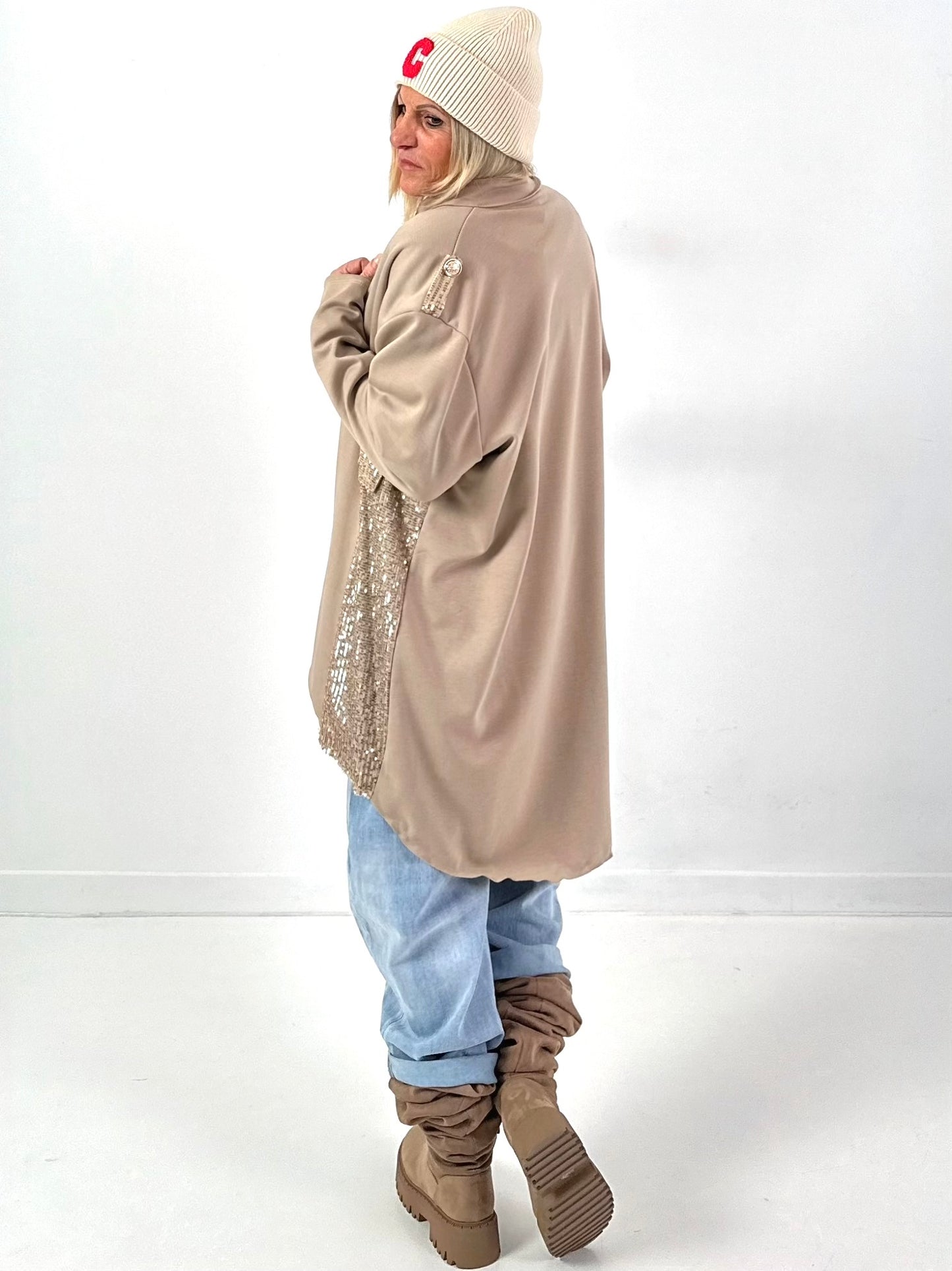 Oversized militair blazer model “Glam Officer” - beige